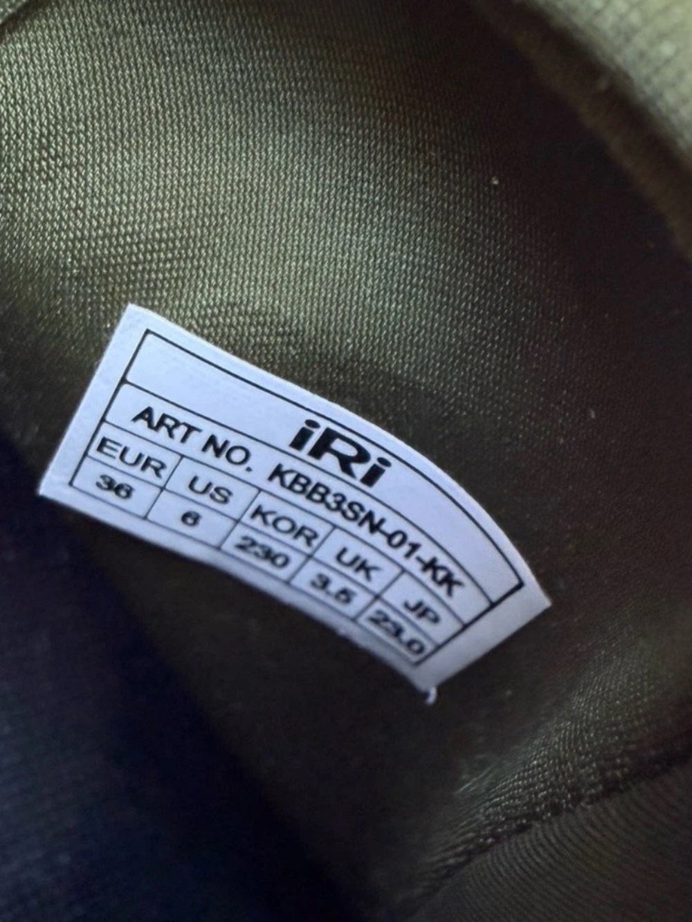 IRI NYC Wes Low Top Neoprene Platform Olive Green Platform Slip On Sneakers Sz 6 - Picture 7 of 7